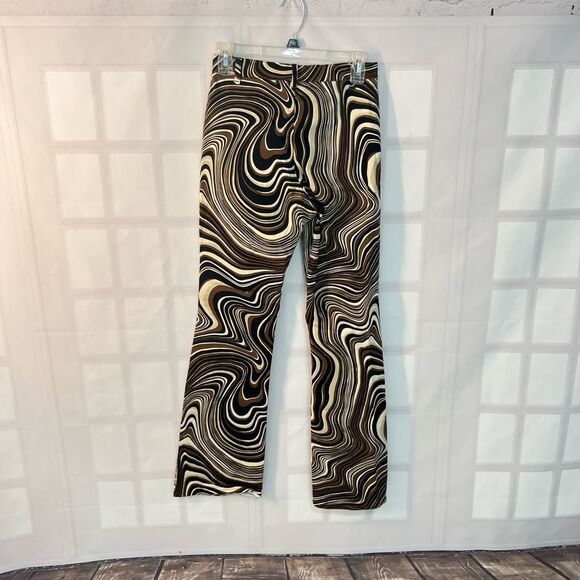 Motel Zoven Multicolor Ripple High Waist Flare Trouser In 70's Size XS - Picture 7 of 12